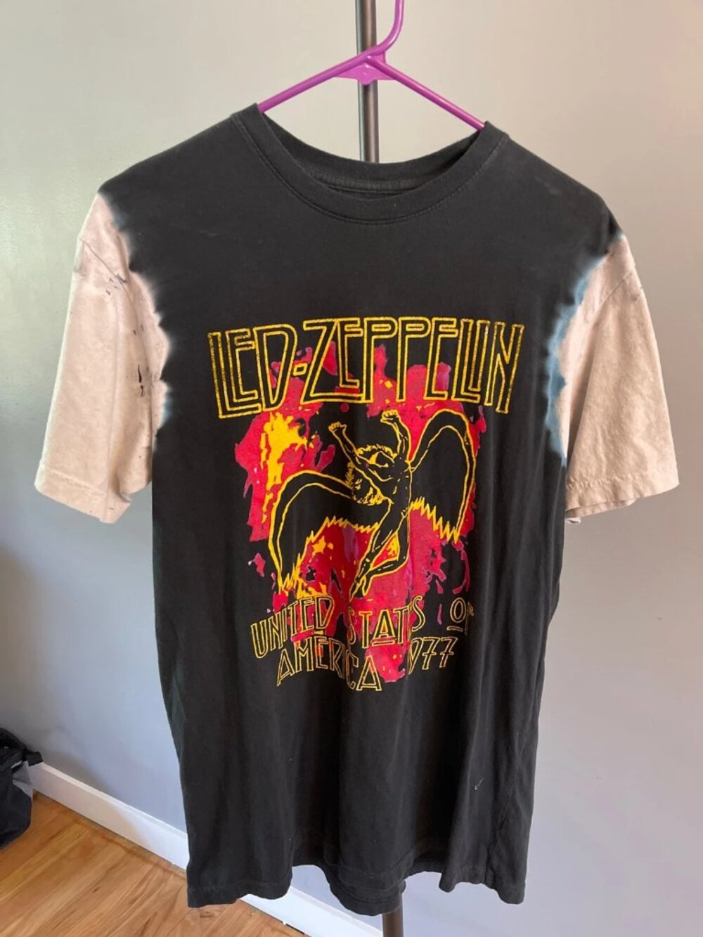 Led Zeppelin t-shirt - Medium - Black/Tie-dye